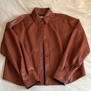 Shirt Jacket Vegan leather jacket - Aritzia Babaton